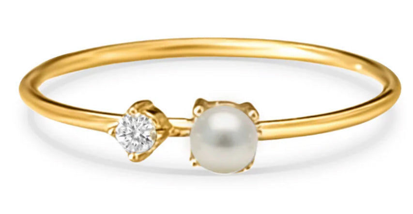 Ellie Vail - Enza Pearl Stone Ring SIZE 8