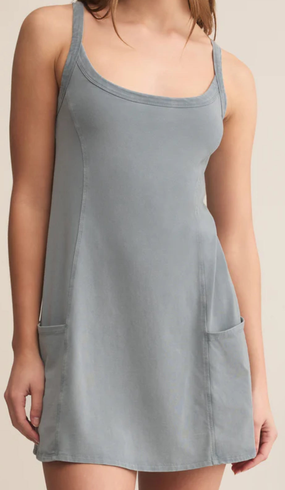 Z Supply - Jet Set Mini Dress (Neptune grey)