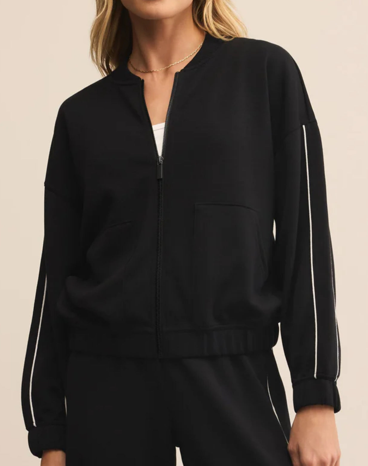 Z - Supply ON TRACK OVERSIZED JERSEY JACKET