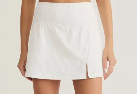 Z - Supply NEVER BETTER RIB SKIRT (white)