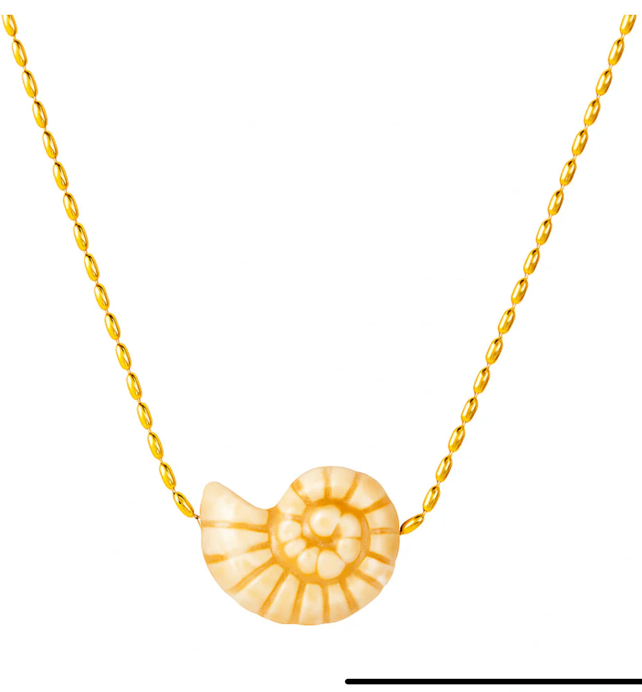 Ellie Vail Jewelry- Kelley Shell gold necklace