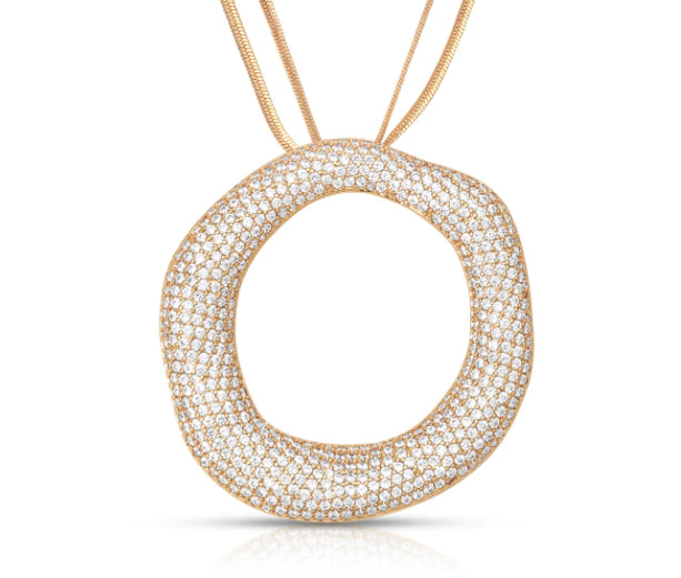 Ettika - Open Circle Pave Necklace