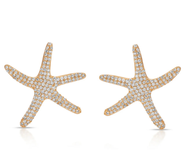 Etikka - Pave Starfish Earrings