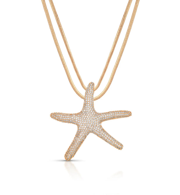 Etikka - Pave Starfish Necklace