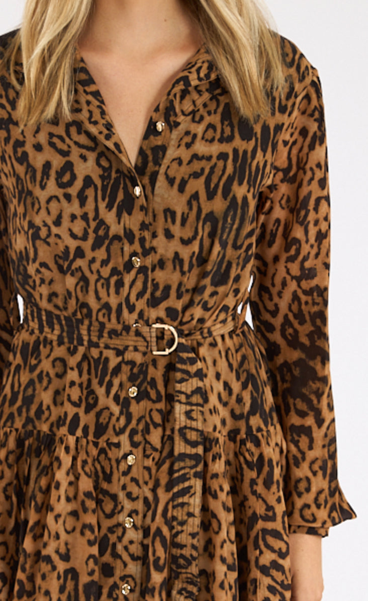 Karina Grimaldi - Mia Print Mini Dress (Leopard)