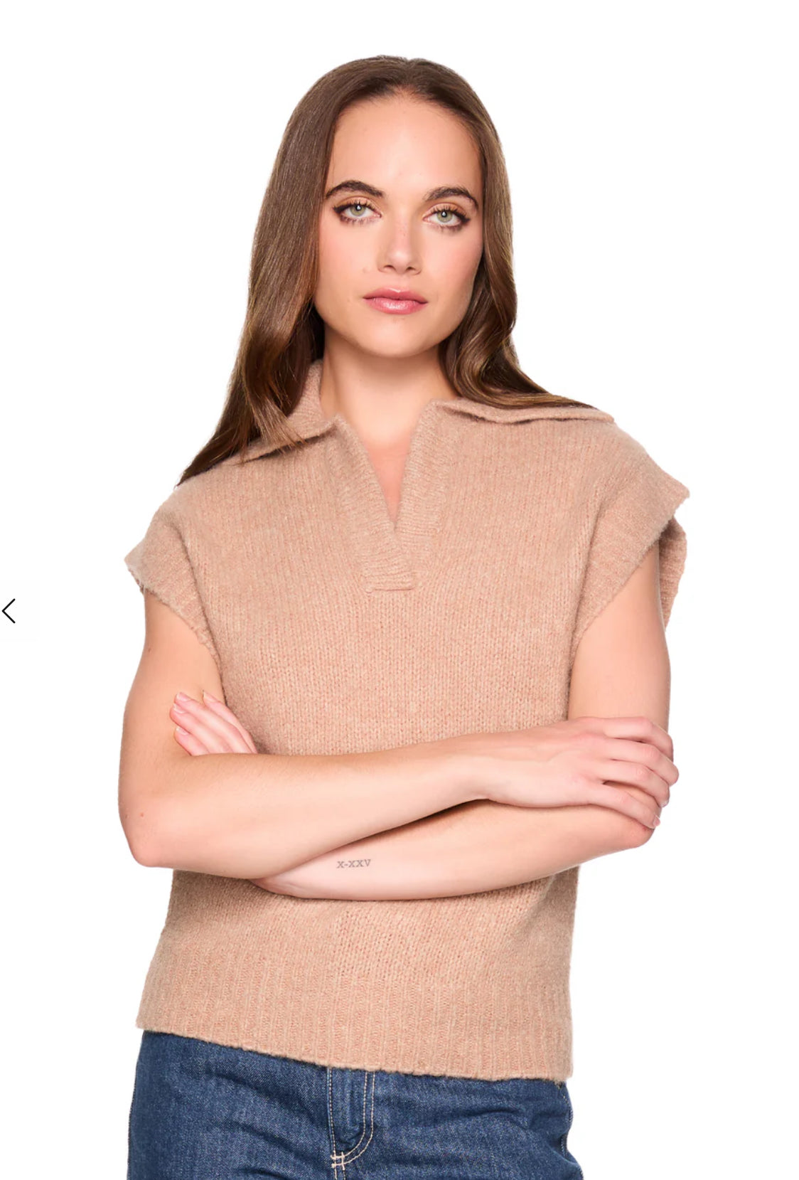Susana Monaco- Wool Collar Vest Macchiato