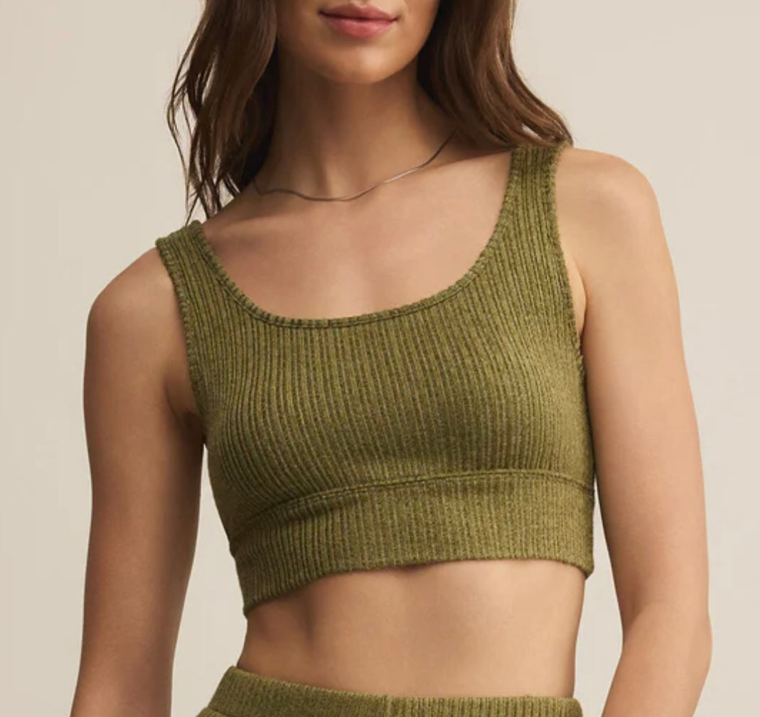 Z-Supply Zoe Mini Rib Tank Bra (fern)