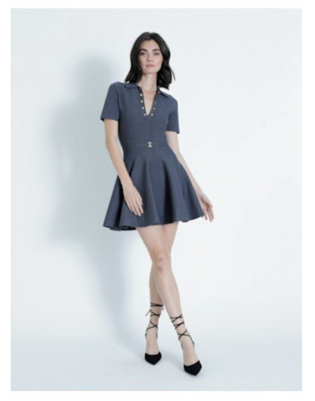 Karina Grimaldi - Stone Elsa Knit Mini Dress
