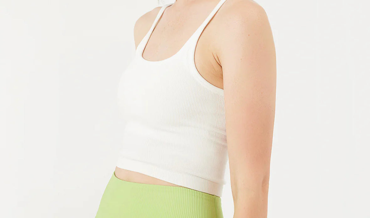Cream Yoga - Kendall Cami Bra Tank (white)