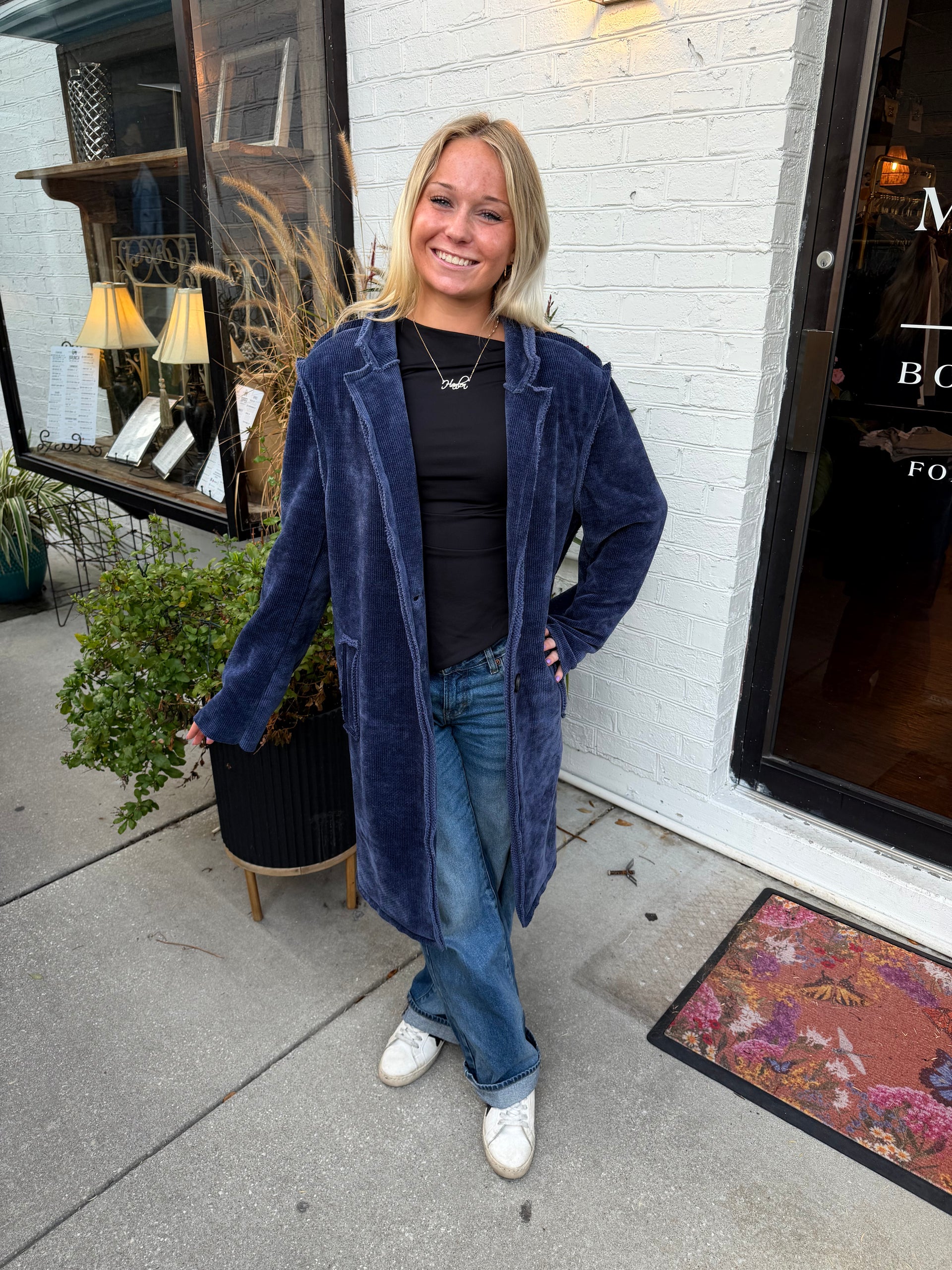 Milio Milano - Stand Collar Corduroy Car Coat