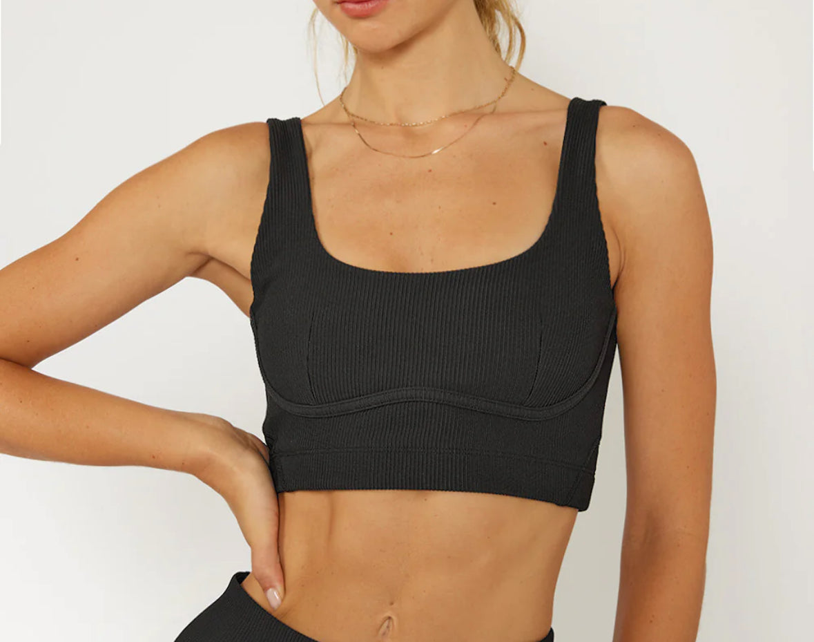 Cream Yoga - Venesa Ribbed Bustier Sports Bra