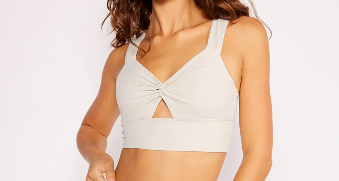 Cream Yoga - Molly Twist Front Bra Top (beige)