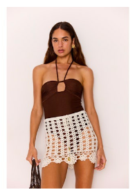 MINKPINK - Pixie Crochet Knit Mini Skirt