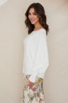 Milio Milano - Ultra Soft Ribbed Batwing Knit Top