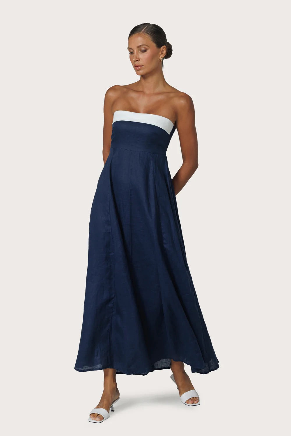 Lusana - Alora Linen Maxi Dress
