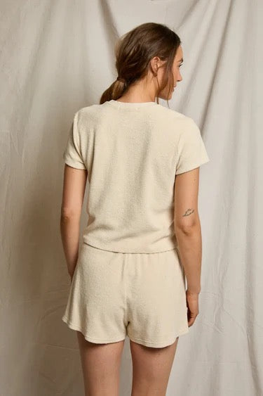 perfectwhitetee - Eve Loop Terry Crew Neck Tee