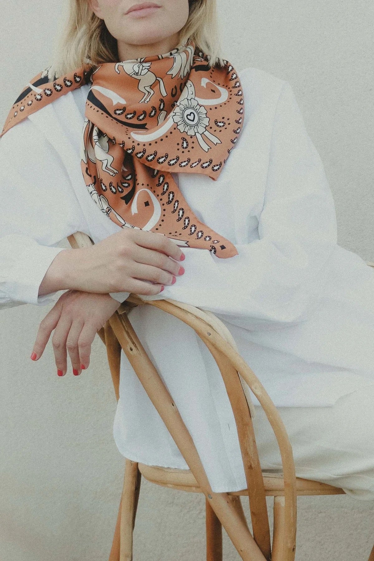 Maison Lecomte Flament - Jumping Camel Silk Scarf