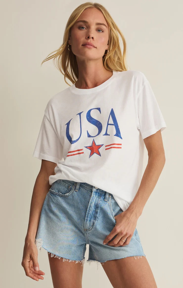 Z Supply - USA Star Boyfriend Tee
