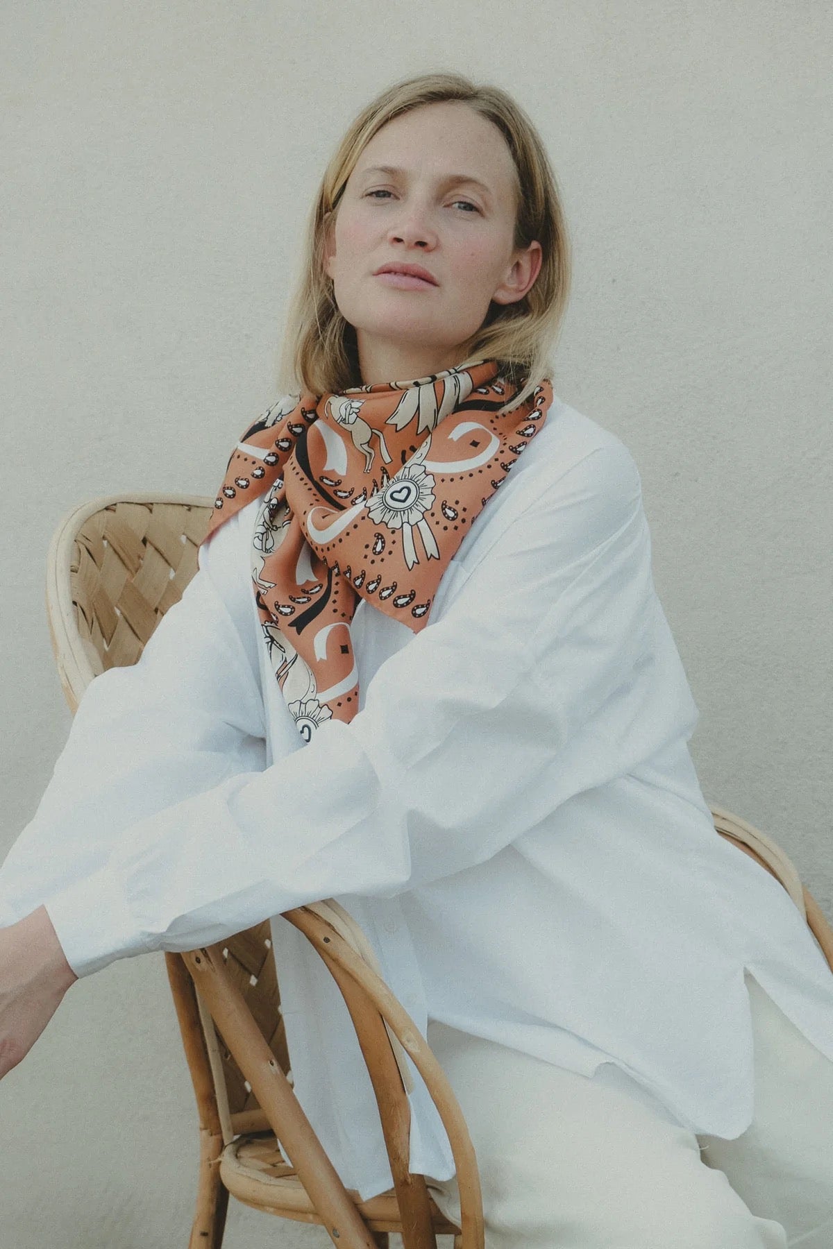 Maison Lecomte Flament - Jumping Camel Silk Scarf