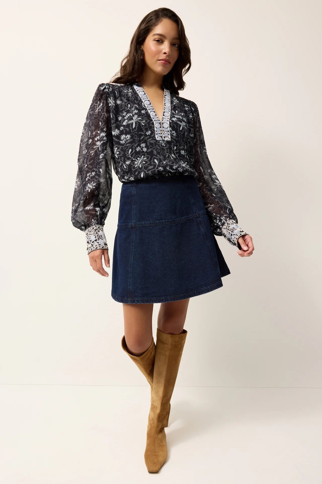 Marie Oliver - Dark Wash Crawford Skirt