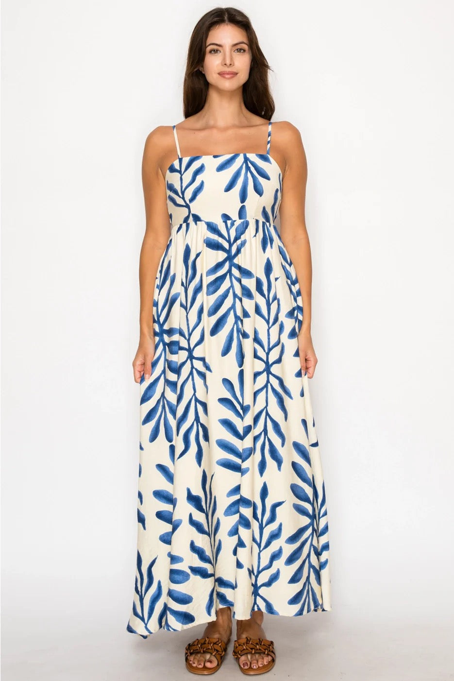 Meet Me In Santorini - Aegean Fern Maxi Dress