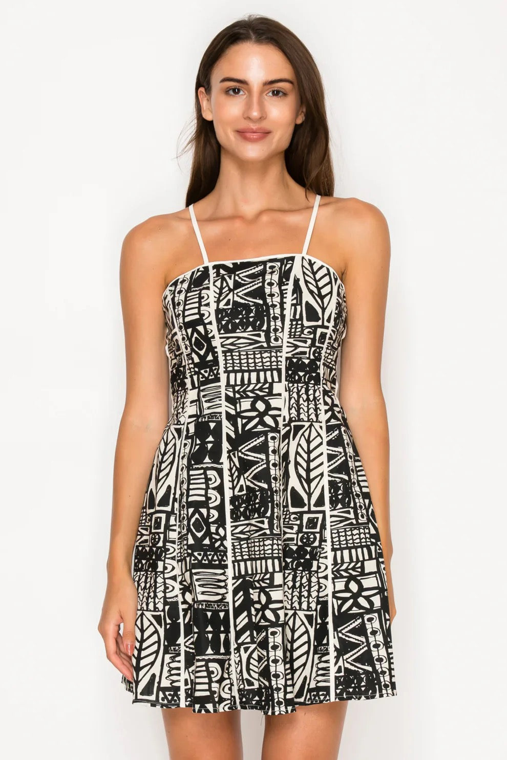 Meet Me In Santorini - Nysa's Ink Mini Dress