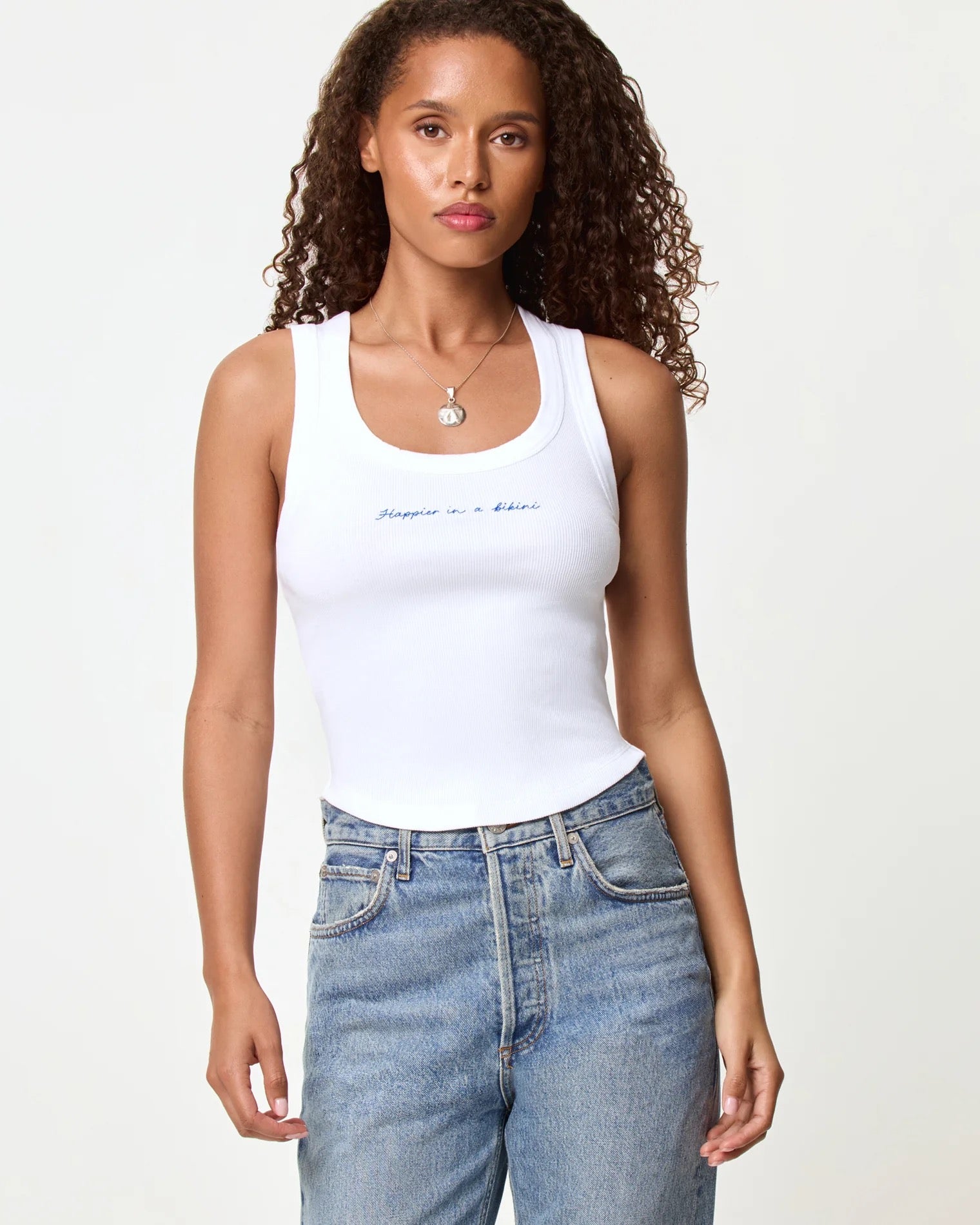 L SPACE - Happier In a Bikini Ash Tank
