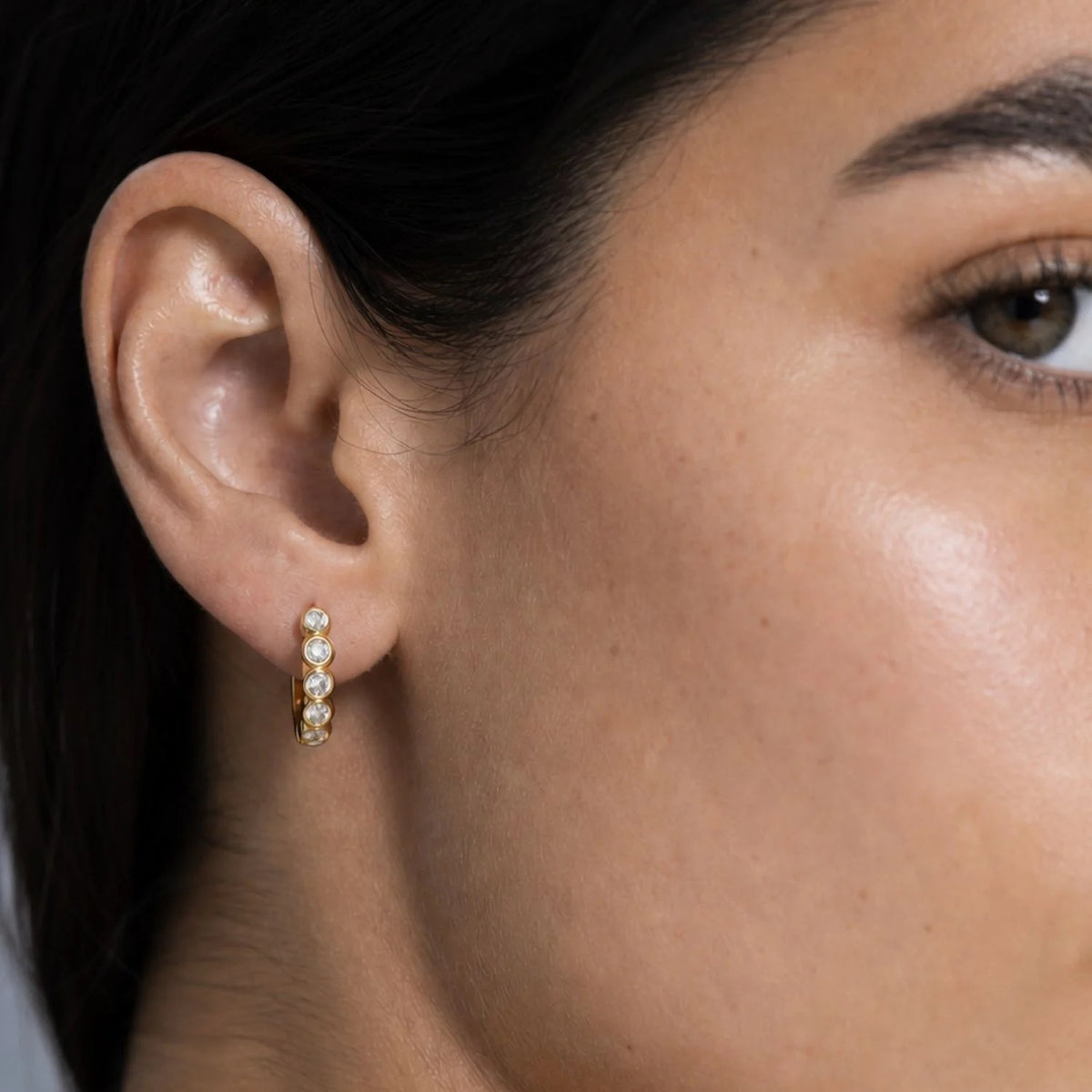 Ellie Vail - Varra Bezel Mini Hoop Earring