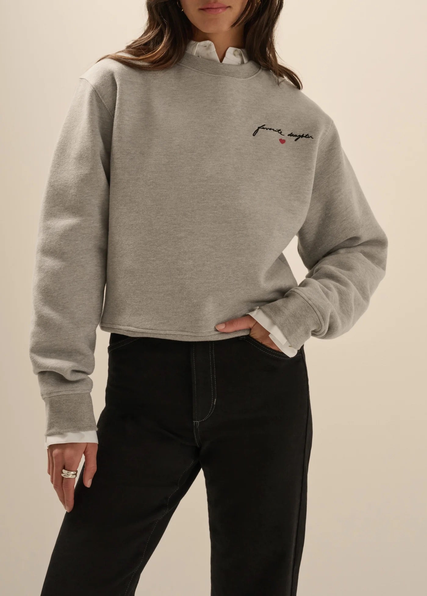 Favorite Daughter - The Cropped Signature Sweatshirt