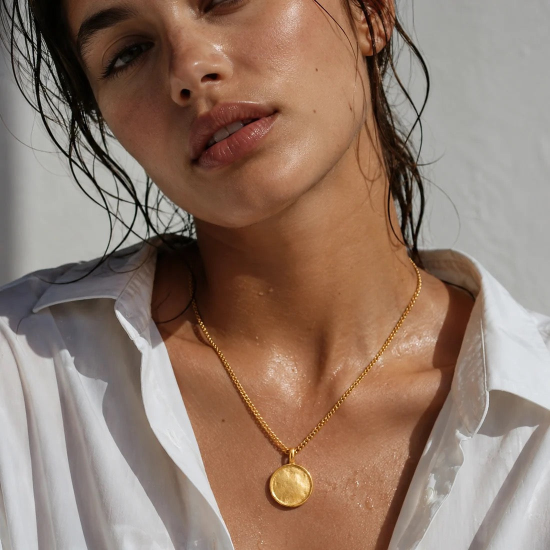 Ellie Vail - Catherine Blank Medallion Pendant Necklace