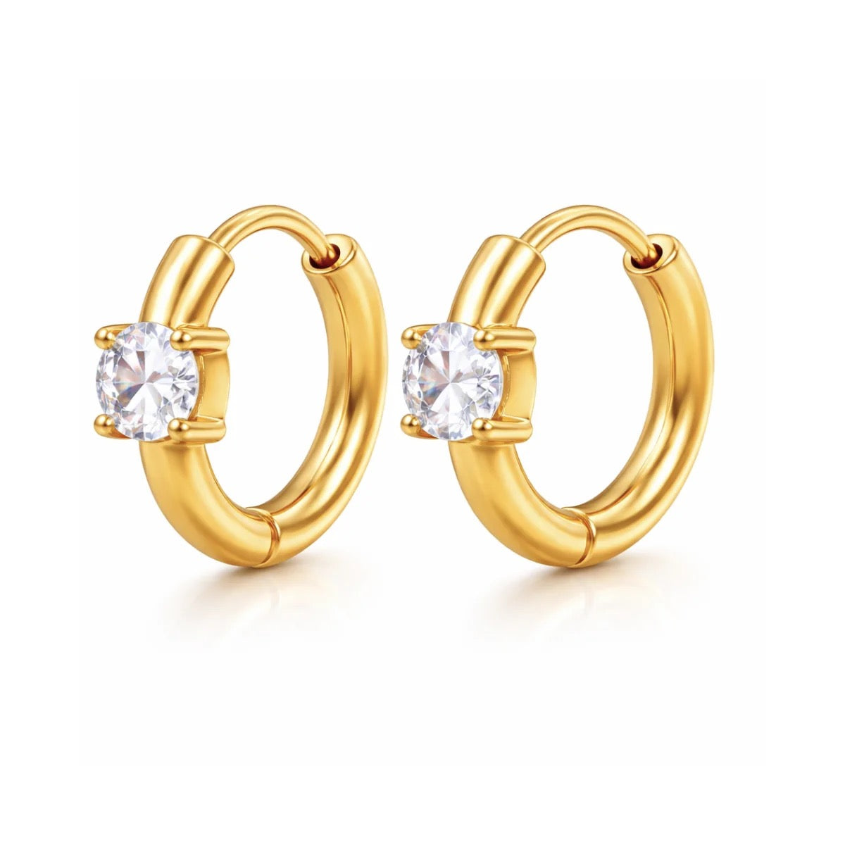 Ellie Vail - Yael Solitare Huggie Hoop Earrings