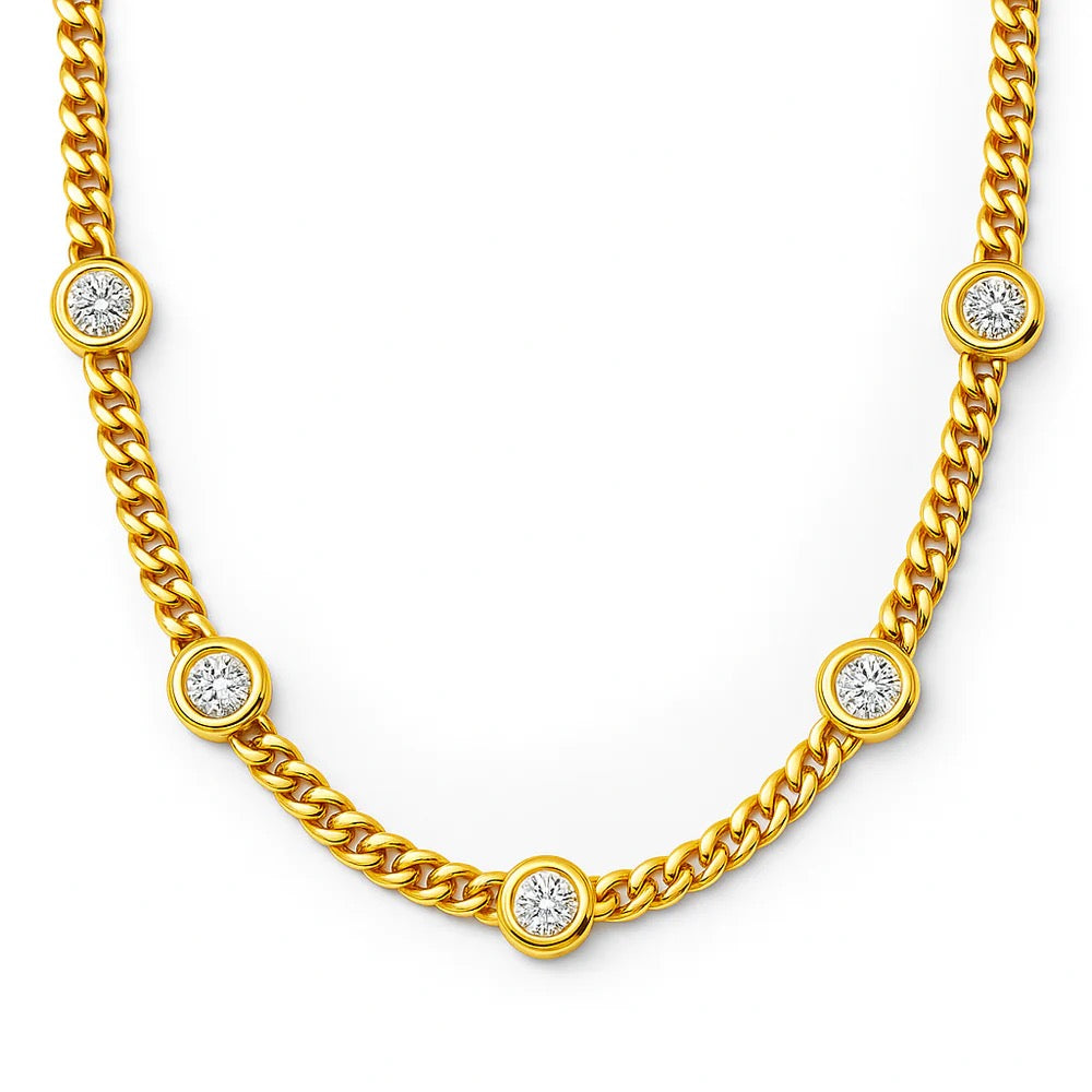 Ellie Vail - Ellery Bezel Chain Necklace