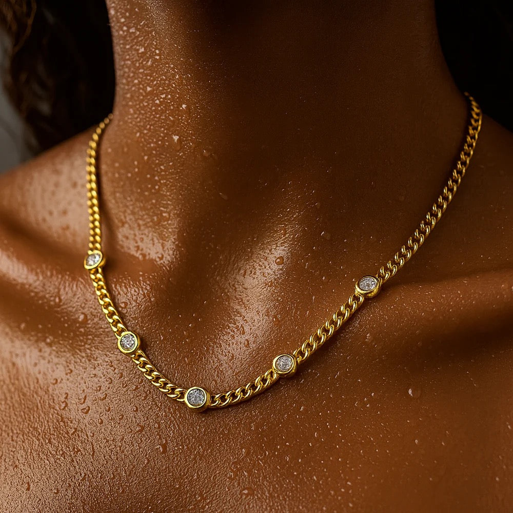 Ellie Vail - Ellery Bezel Chain Necklace