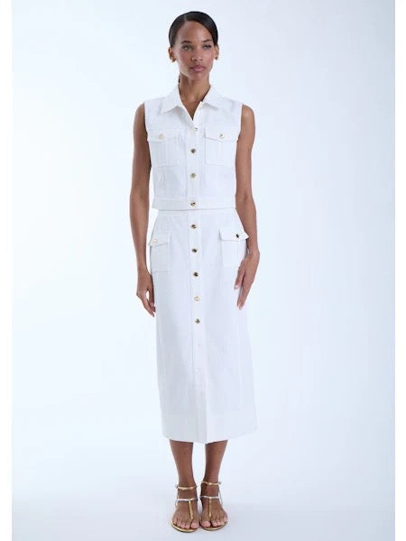 Karina Grimaldi - Rylee Denim Midi Skirt