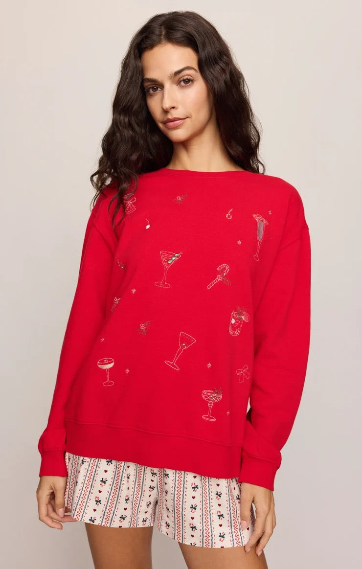 Z Supply - Holiday Cheer Embroidery Sweatshirt