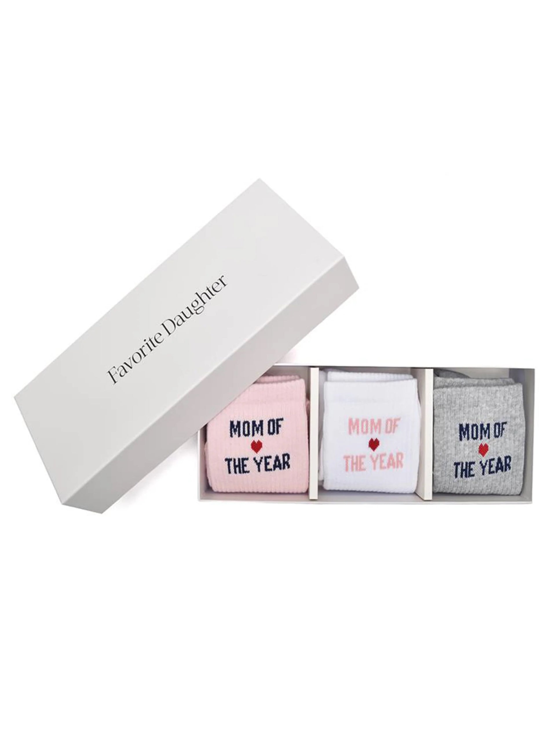 Favorite Daughter - Mom of The Year Heart Sock Box Set