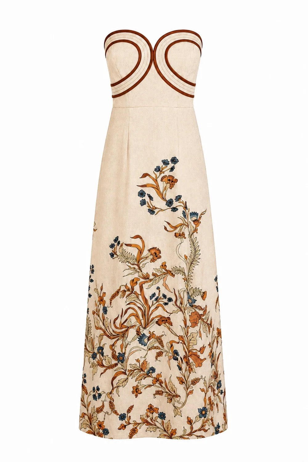 Anna Cate - Hayden Ivory Faun Strapless Midi Dress
