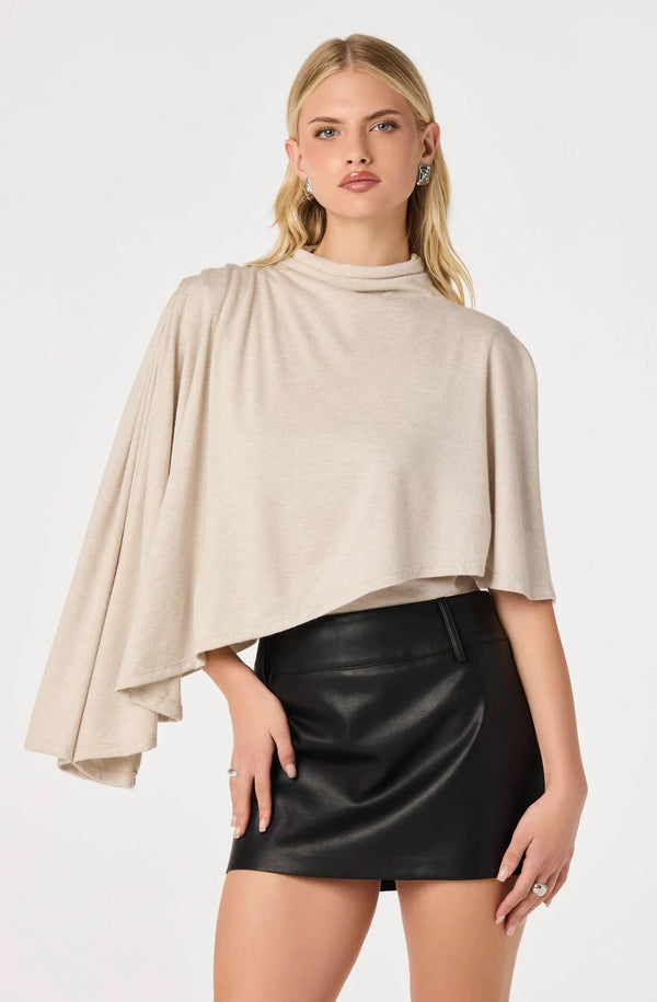 ASTR The Label - Jailene Asymmetric Cape Top