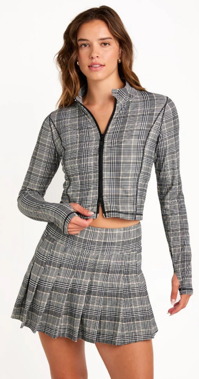 Cream Yoga - Plaid Nina Pleated Skirt