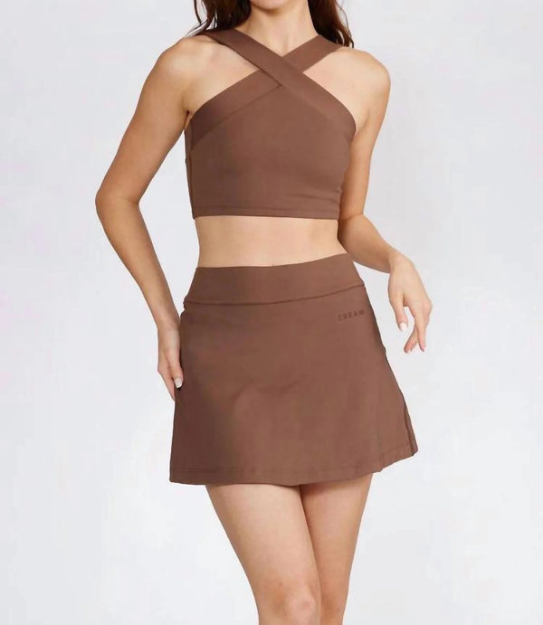 Cream Yoga - Mocha Evelyn Skort
