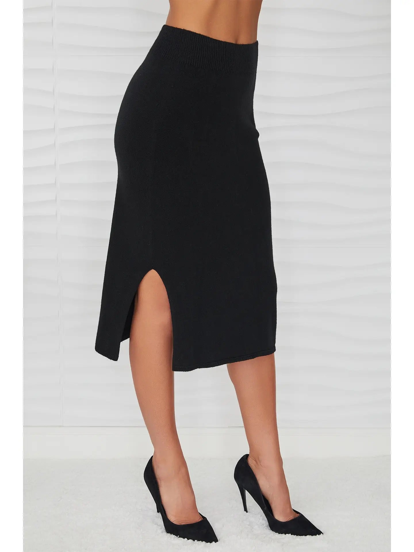 Milio Milano - Knit Pencil Skirt with Slit