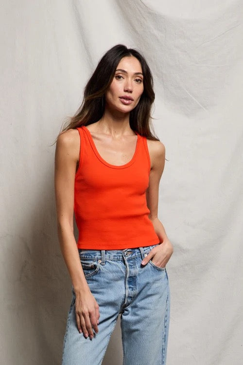 perfectwhitetee - Blondie Rib Bra Friendly Tank