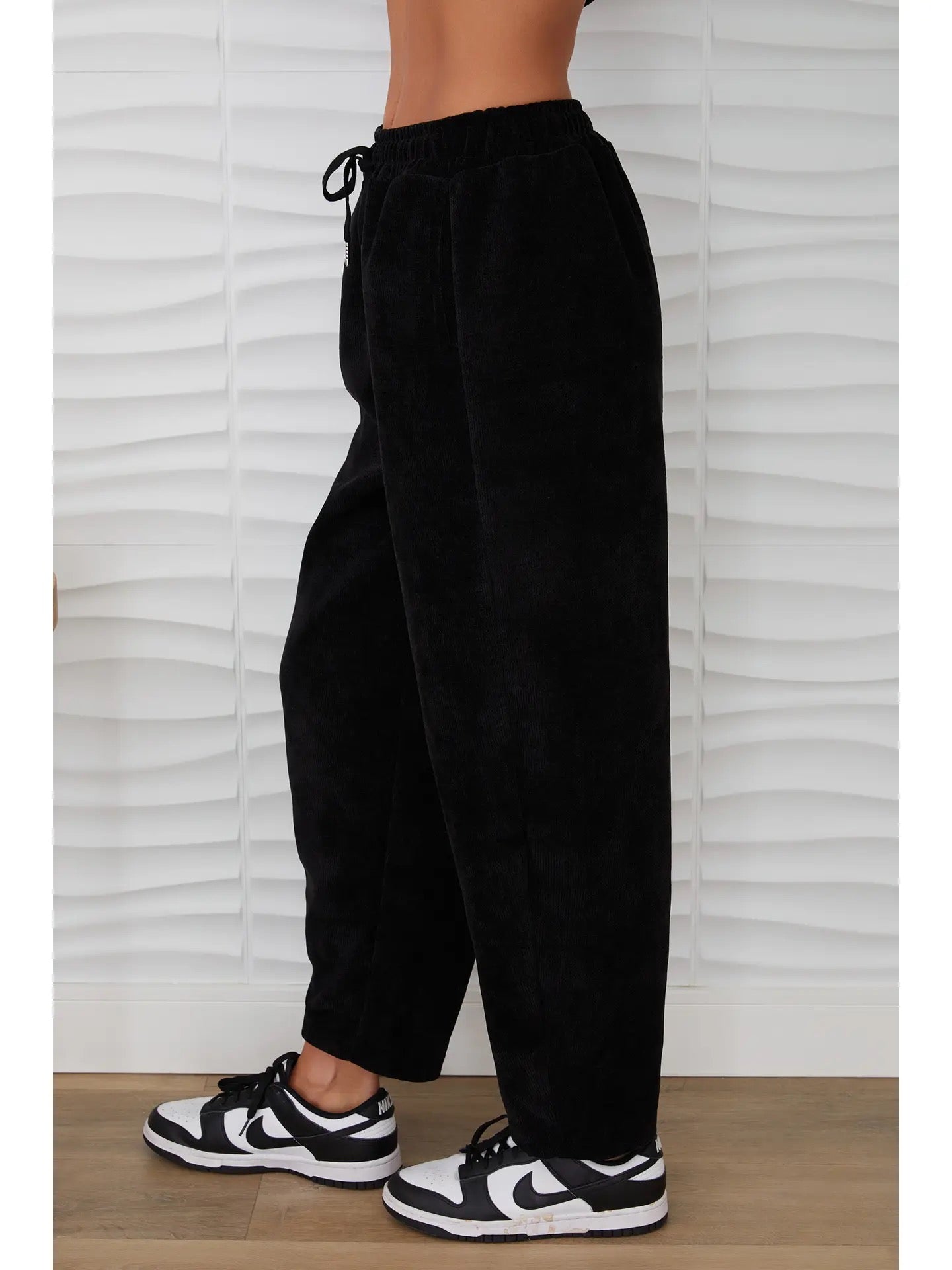 Milio Milano - Drawstring Waffle Pattern Sweat Pant