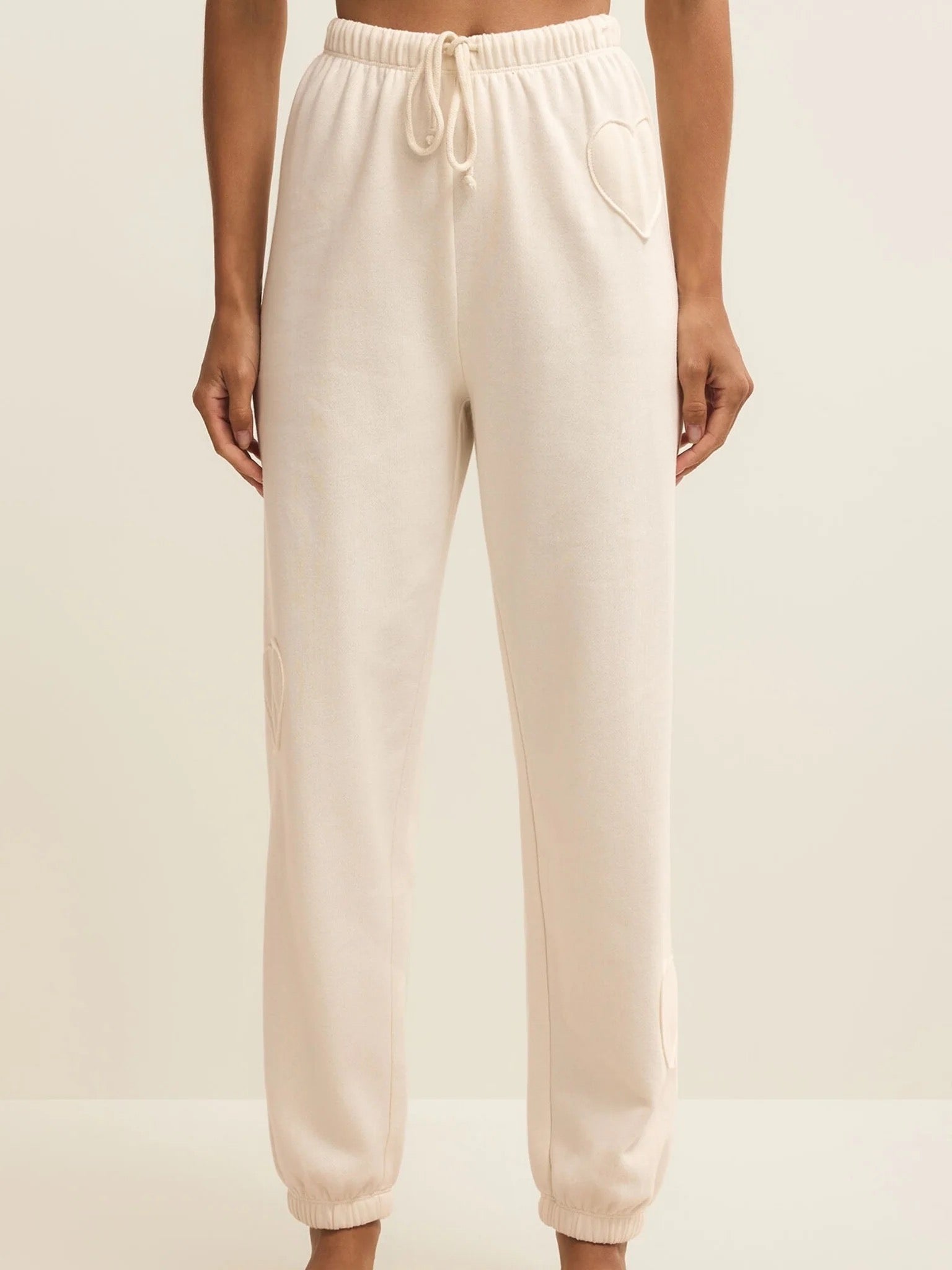 Z Supply - Heart It Jogger Vanilla Ice