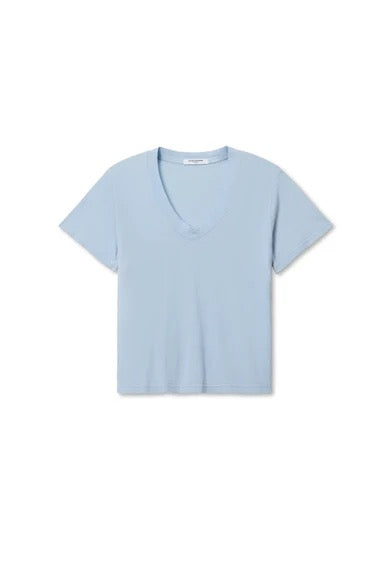perfectwhitetee - Hendrix Cotton Boxy V Neck Short Sleeve Tee