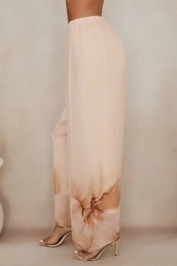 Milio Milano - Floral Print Wide Leg Silk Pants