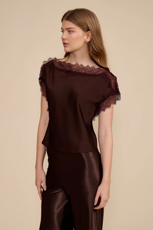 Lucy Paris - Chris Lace Trim Top