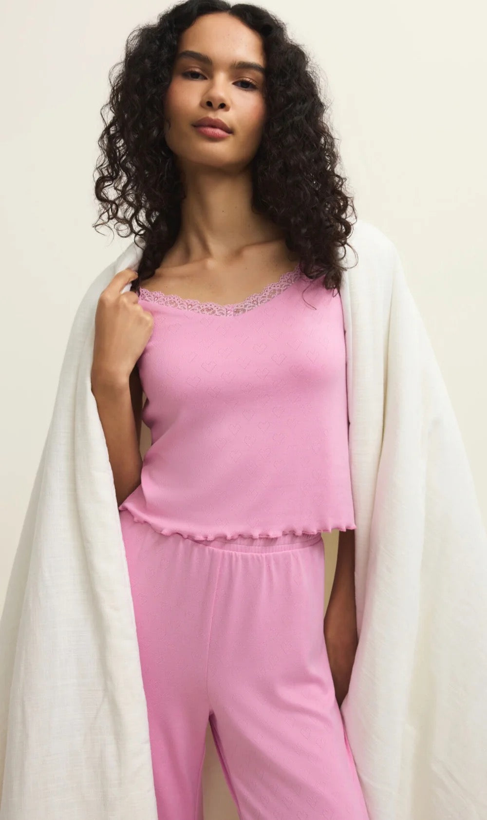 Z Supply - Josie Heart Pant Pink Crush