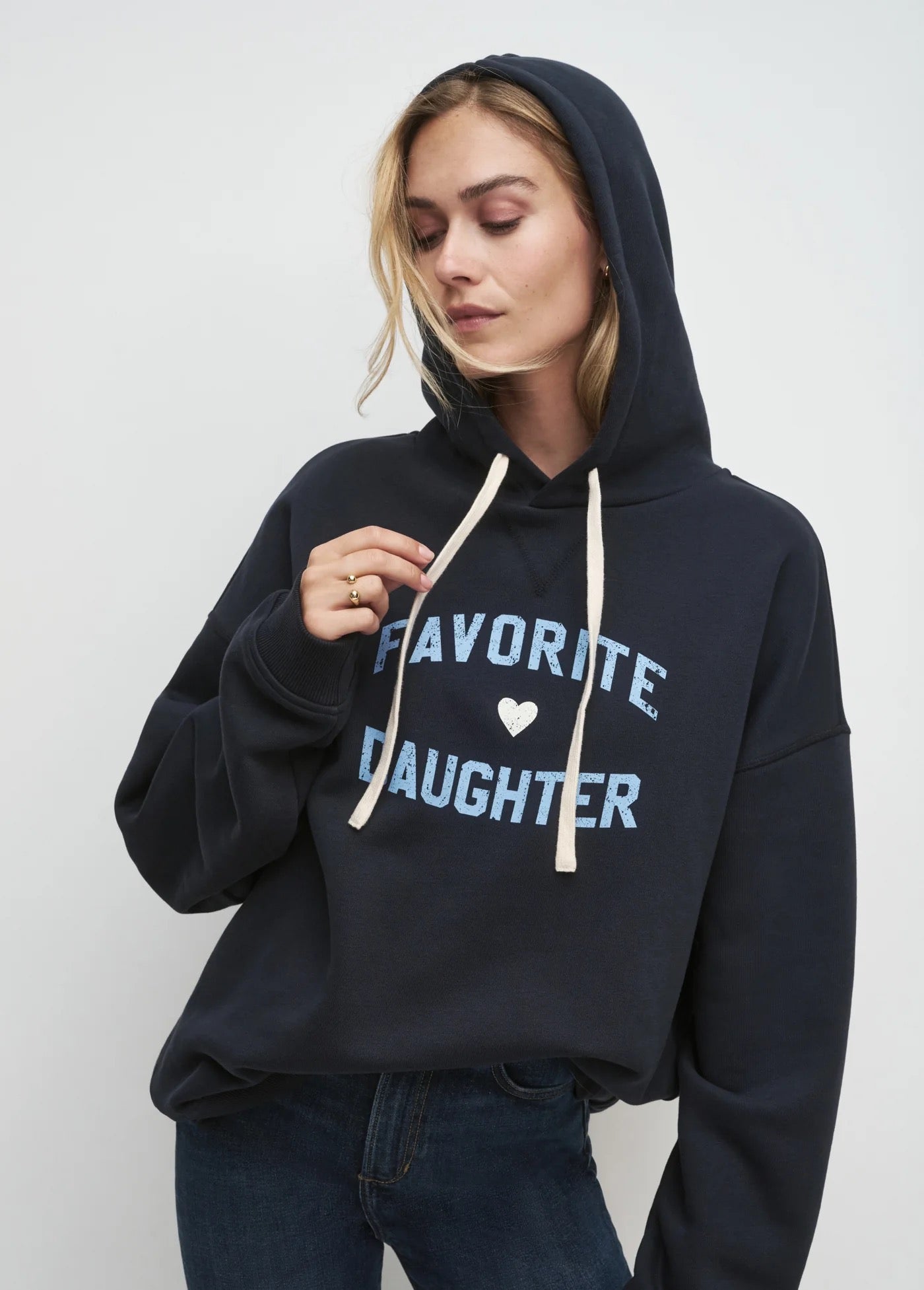 Favorite Daughter - Navy/Light Blue Favorite Daughter Hoodie