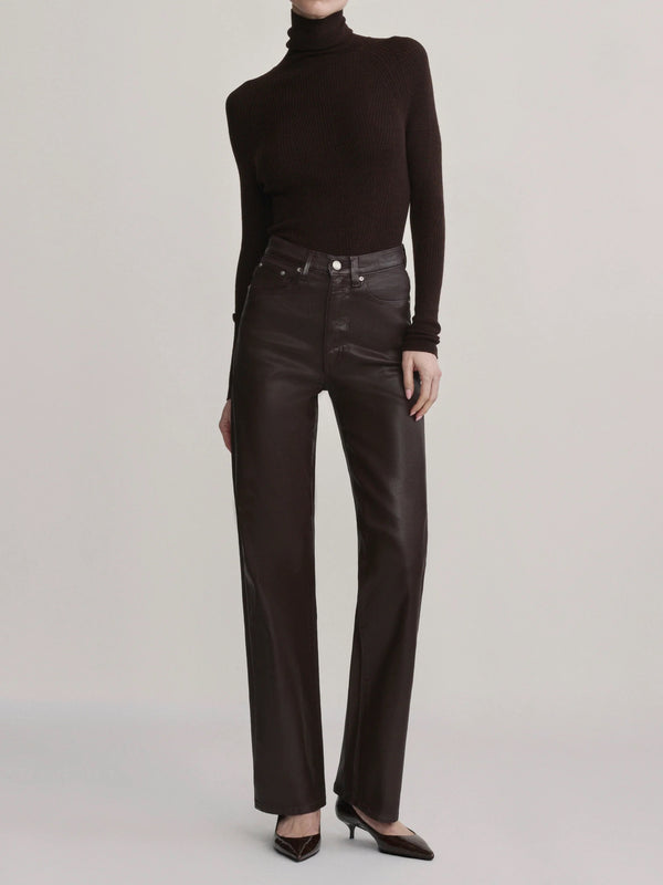 DL1961 - Karmine Refined Wide Leg High-Rise 32" Jeans in Bramble